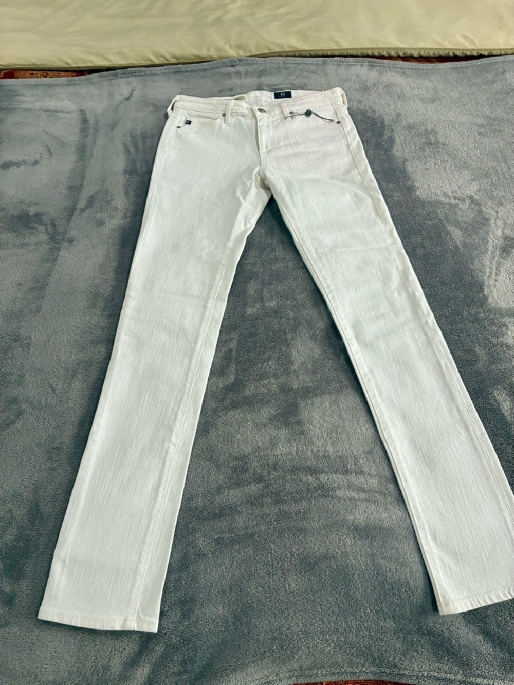 Ag Adriano Goldschmied Women's Straight Leg White Jeans